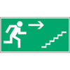 Sign Emergency stairs up right